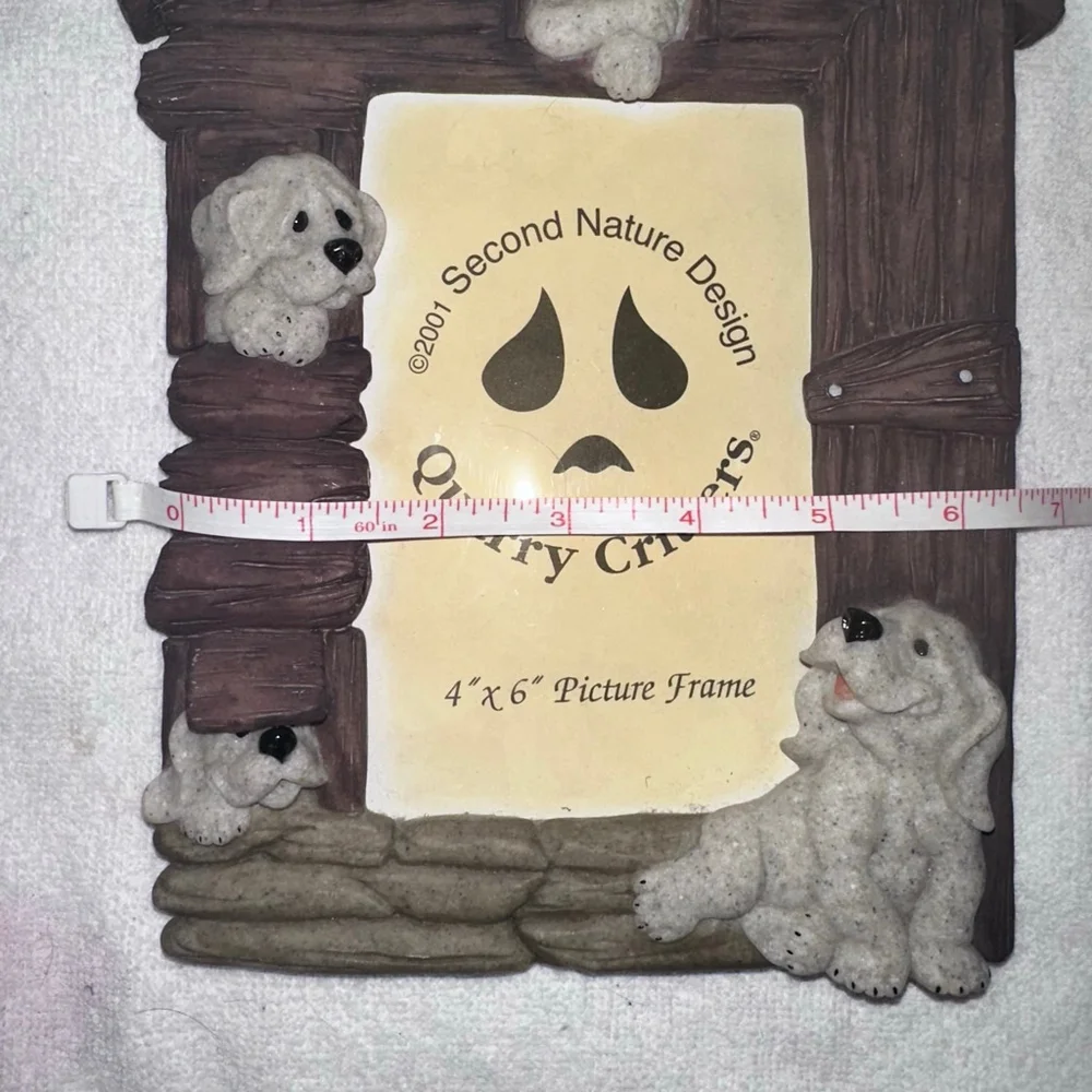 NOS Vintage 2001 Second Nature Design Quarry Critters 4x6 Photo Picture Frame
